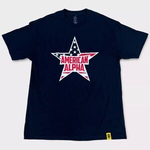 NWOT WWE NXT American Alpha Ready Willing And Gable Tshirt Size XL Navy Blue
